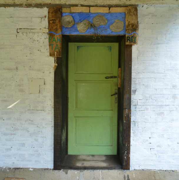 绿色的门图片下载