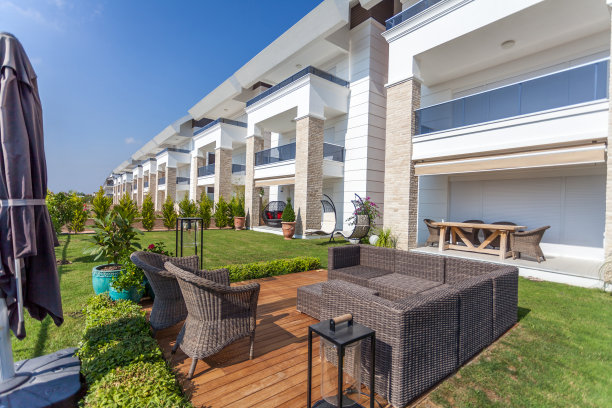 豪华建筑酒店游泳池素材图片