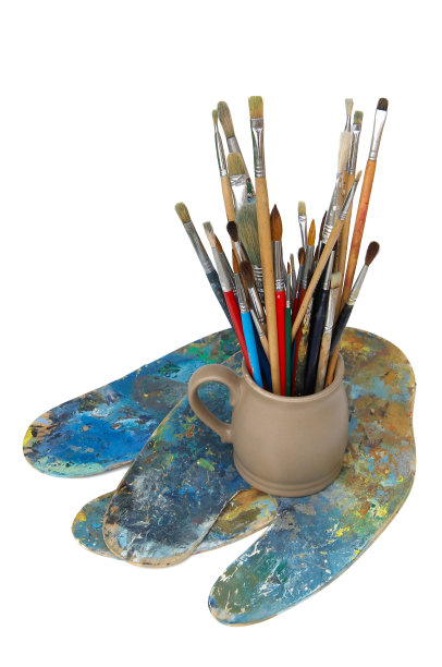 油漆刷。图片下载