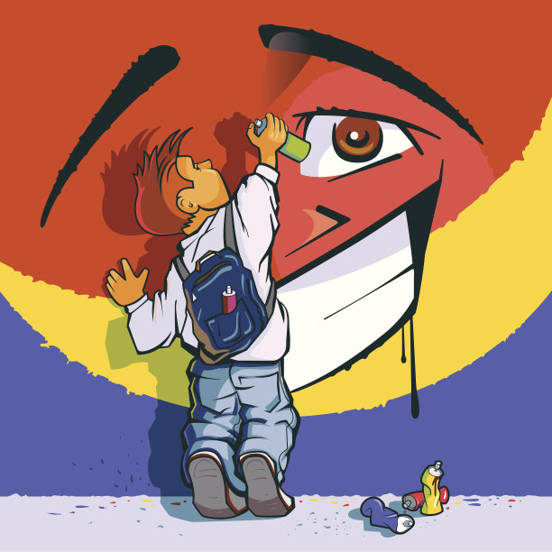 青少年绘画涂鸦。图片下载