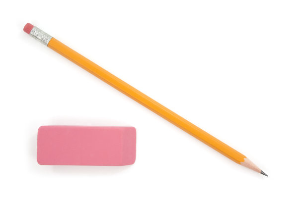 铅笔和橡皮隔离素材图片