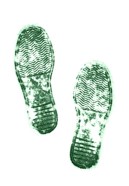 雪地里的脚印图片下载