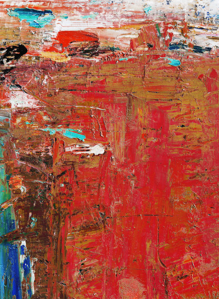 抽象画上了蓝色和红色的艺术背景。图片下载