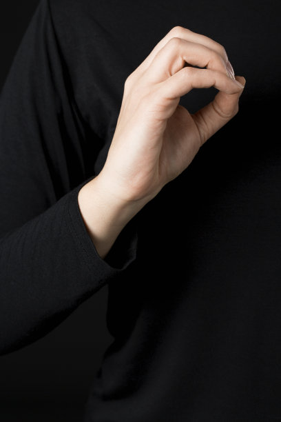 聋哑人的符号，字母O图片下载