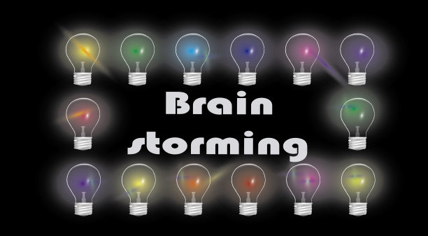 多彩的头脑风暴概念图片下载