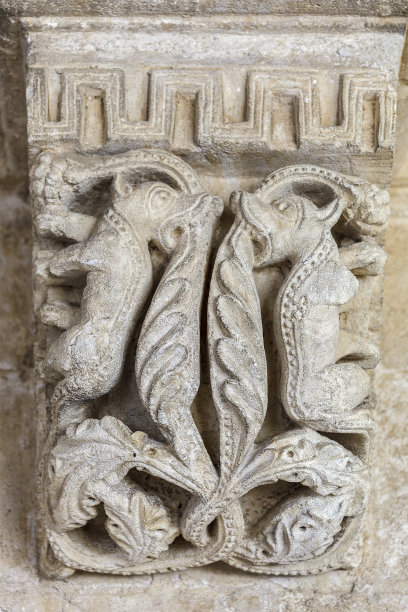 蒙马儒修道院，雕刻-法国图片下载