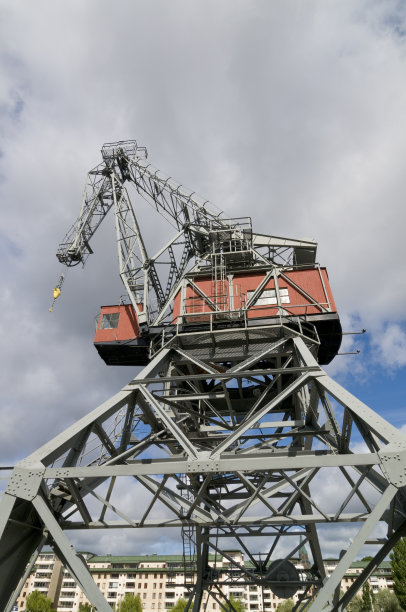 斯德哥尔摩Hammarby的老式起重机图片下载