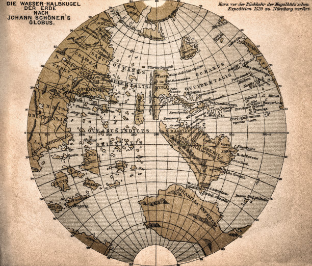 1520年的世界地图图片下载