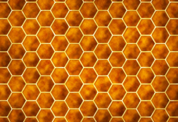 黄橙色现代抽象六边形蜂窝图案技术背景建筑图片下载