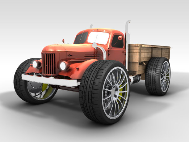 复古风格的大脚车图片下载