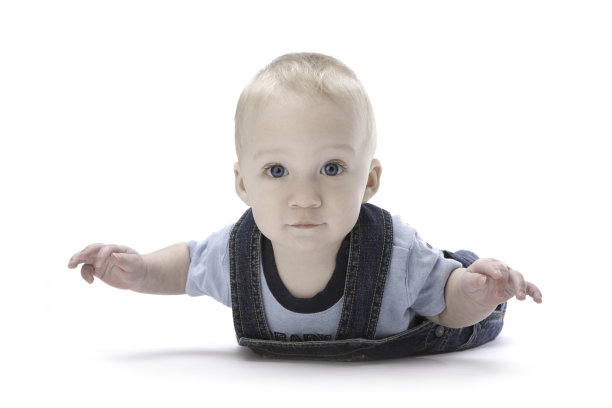 超人姿势的男婴图片下载