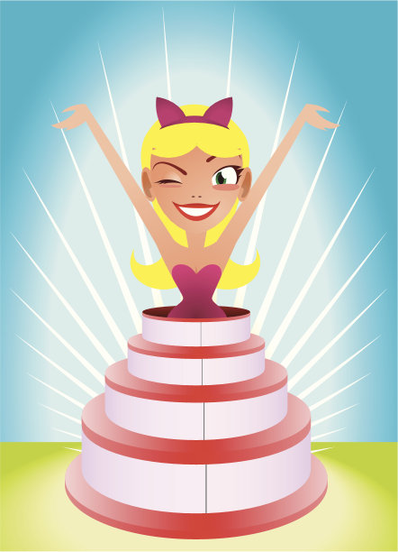 蛋糕的女孩图片下载