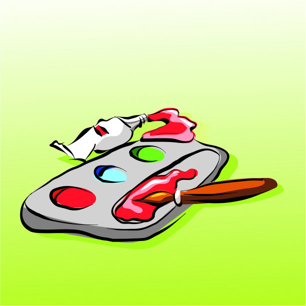 卡通绘画调色板图片下载