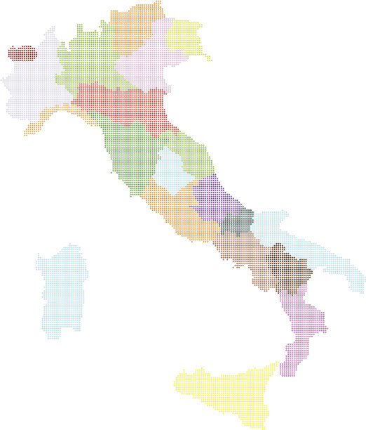 意大利地图矢量图片下载