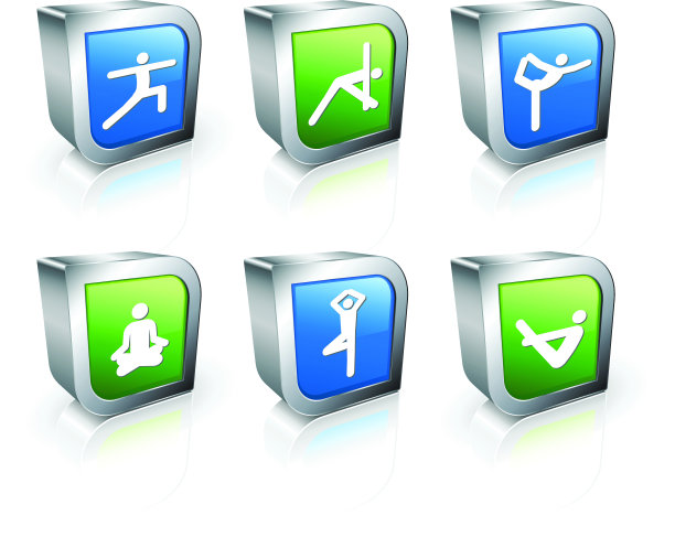 瑜伽广场版税免费矢量图标集图片下载