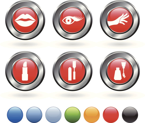 化妆品版权免费矢量图标集图片下载