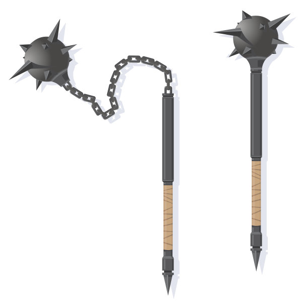 狼牙棒和晨星中世纪武器图片下载
