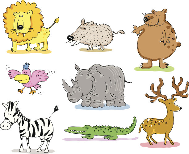 野生动物的涂鸦图片下载