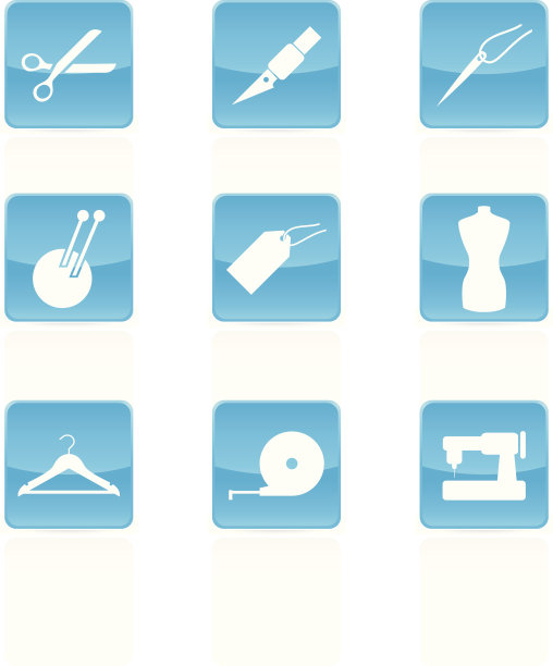 服装缝纫版税免费矢量图标集图片下载