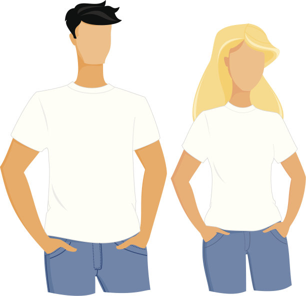 白色t恤模板图片下载