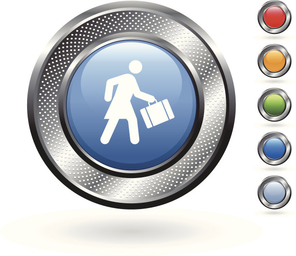 商业女性版税免费矢量艺术上的金属按钮图片下载