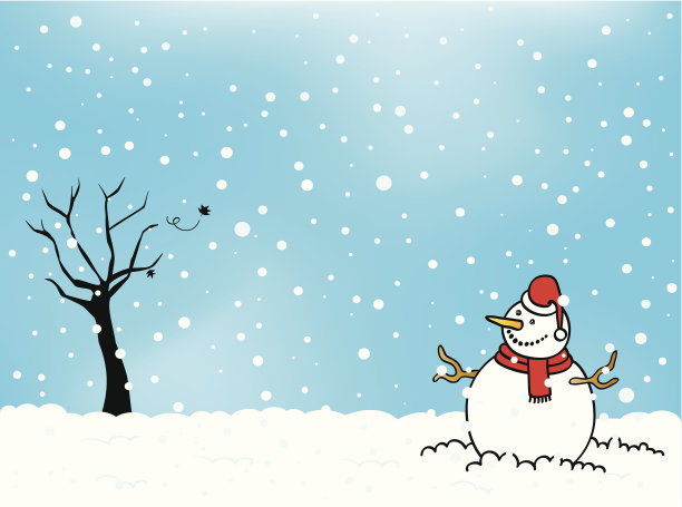雪人和冬季图片下载