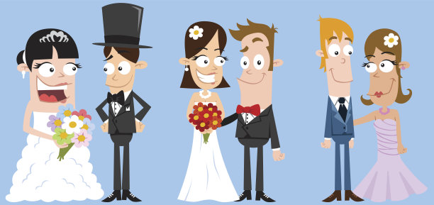 结婚的夫妻图片下载