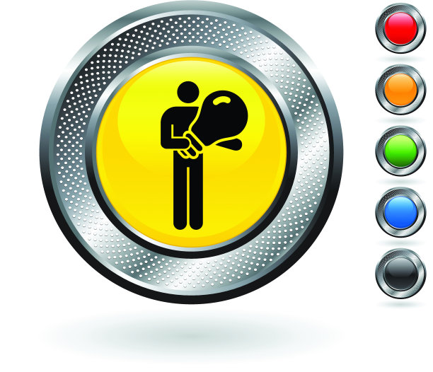 电工版权免费矢量艺术上的金属按钮图片下载