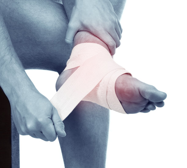 足部运动损伤。扭伤了踝骨图片下载