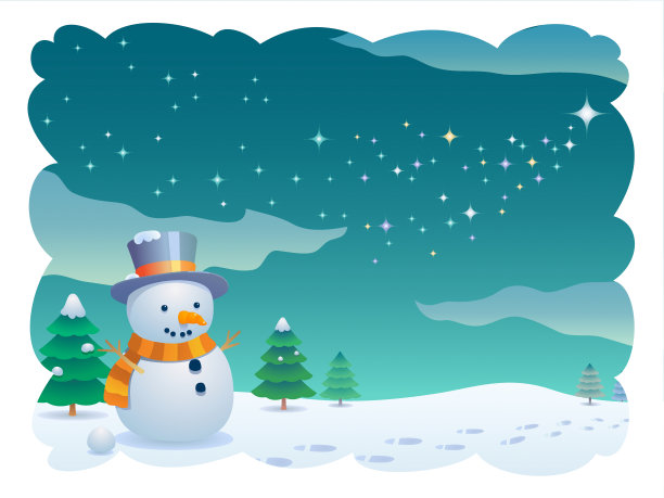 雪人在冬天图片下载