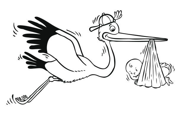 鹳和婴儿图片下载