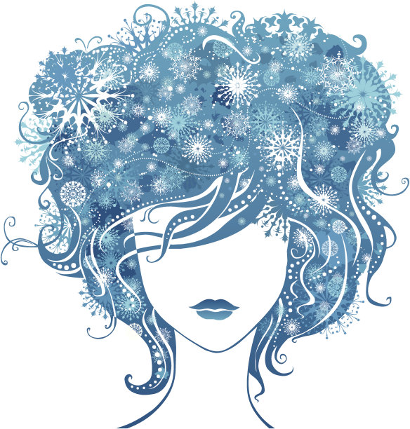 长发飘飘的抽象女孩图片下载