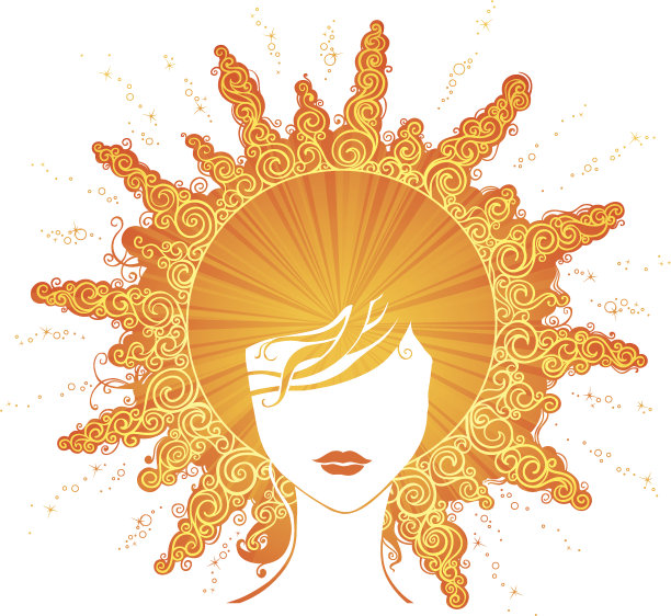 抽象的阳光明媚的女人图片下载