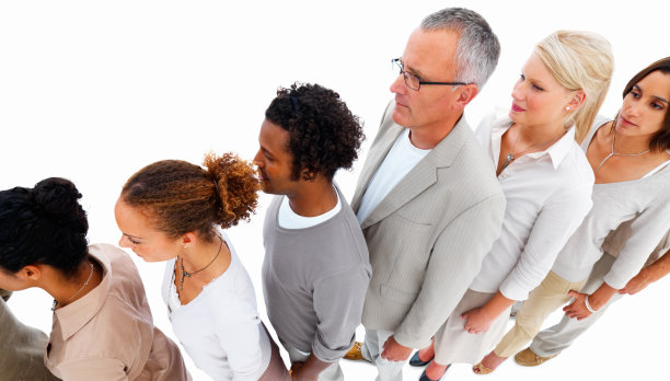 一群商人排成一队图片下载