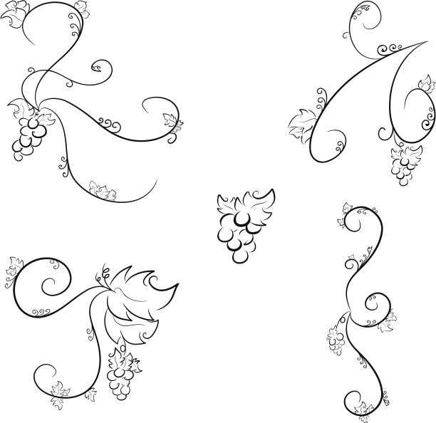 葡萄树的元素图片下载