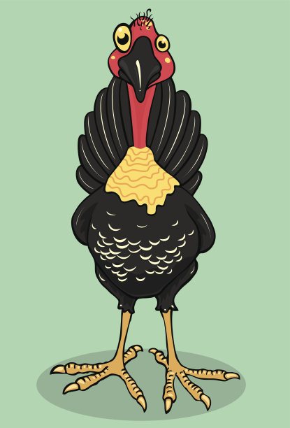 澳洲毛笔火鸡卡通图片下载