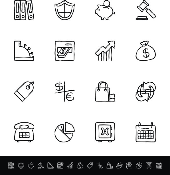黑色和白色的银行图标图片下载