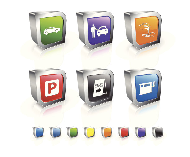 代客停车版税免费矢量图标集图片下载