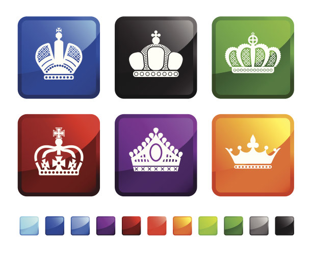 皇家皇冠皇室免费矢量图标集图片下载