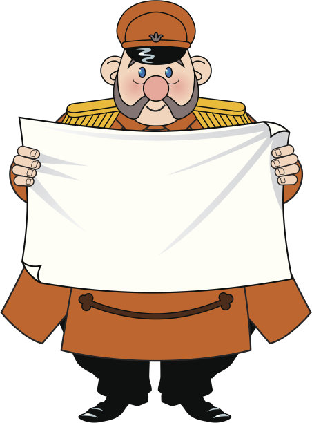 带空白标志的胖行李员图片下载