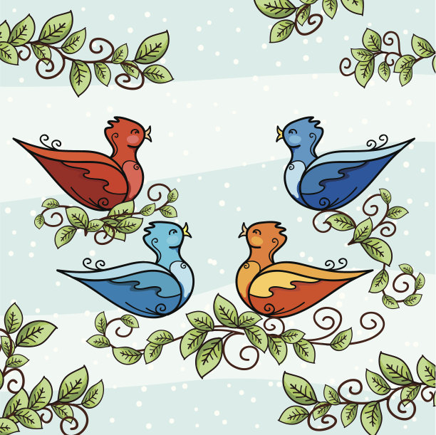 圣诞节的十二天。四个叫小鸟图片下载