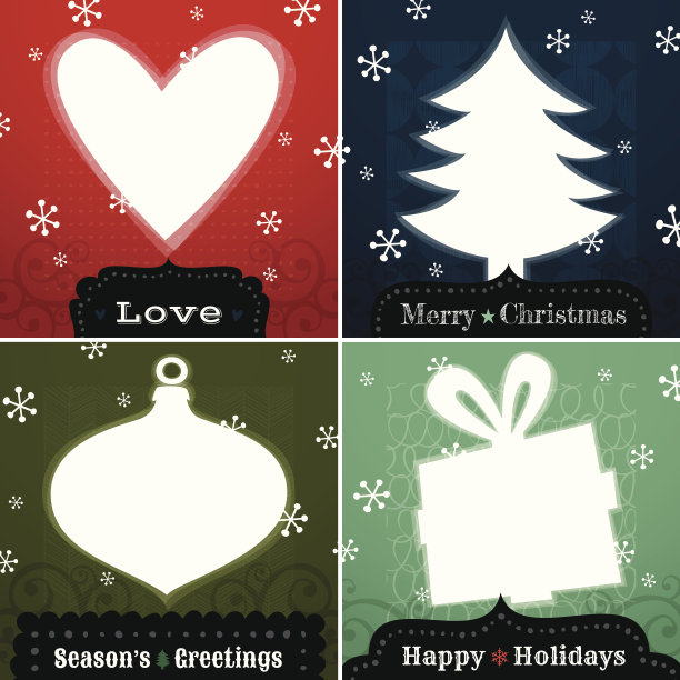 圣诞帧与消息。EPS10图片下载