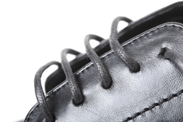 黑色皮鞋细部图片下载