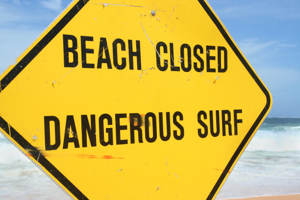 海滩关闭的迹象图片下载