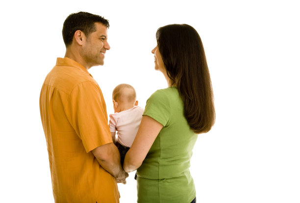 西班牙裔家庭，男性，女性和婴儿图片下载