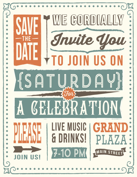 复古海报设计素材图片