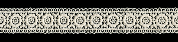 白色花边孤立图片下载