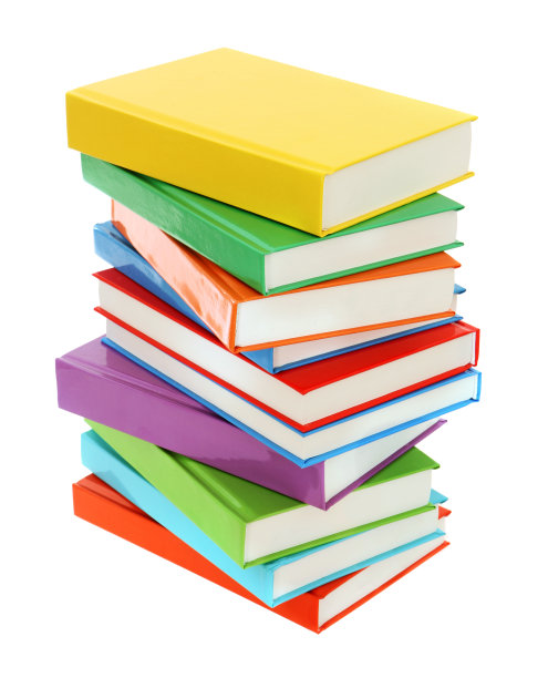 色彩斑斓的一堆书图片下载