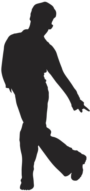 迪斯科男舞者剪影图片下载