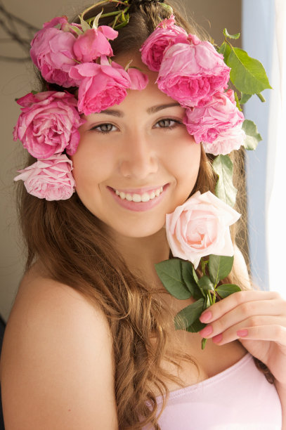 玫瑰的女孩图片下载